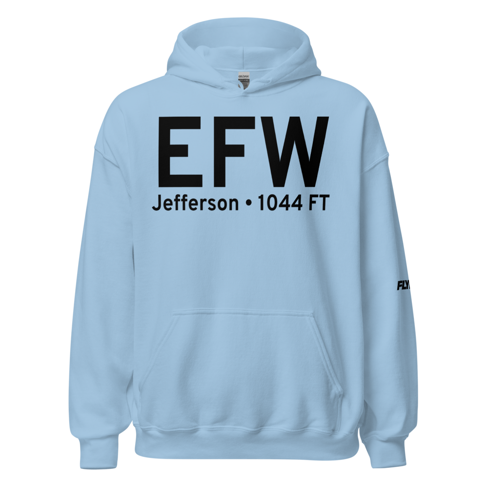 Jefferson (KEFW) Airport Hoodie Sweatshirt 