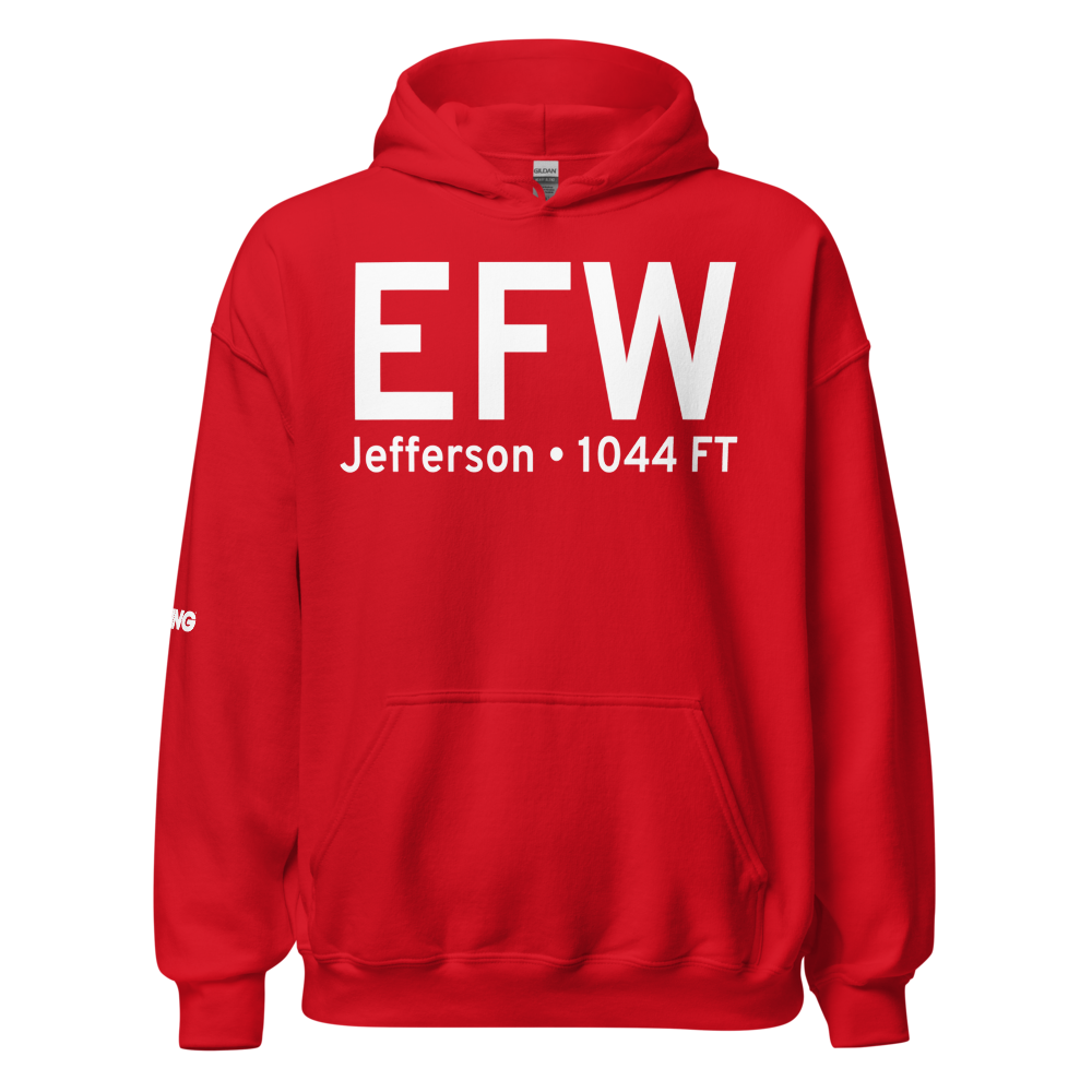 Jefferson (KEFW) Airport Hoodie Sweatshirt 