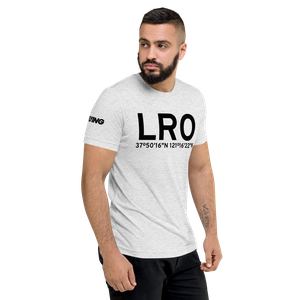 Lathrop (LRO) Airport Tri-blend T-Shirt
