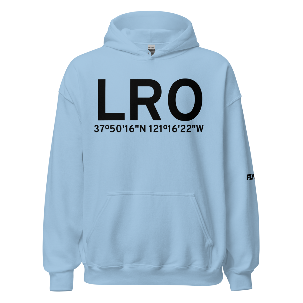 Lathrop (LRO) Airport Hoodie Sweatshirt 