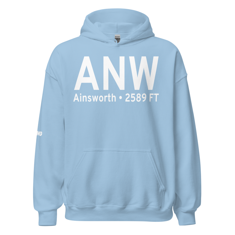 Ainsworth (KANW) Airport Hoodie Sweatshirt 