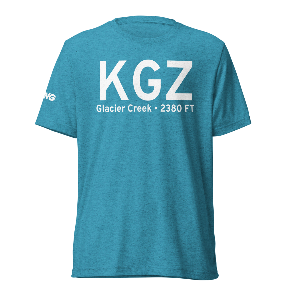 Glacier Creek (KGZ) Airport Tri-blend T-Shirt 