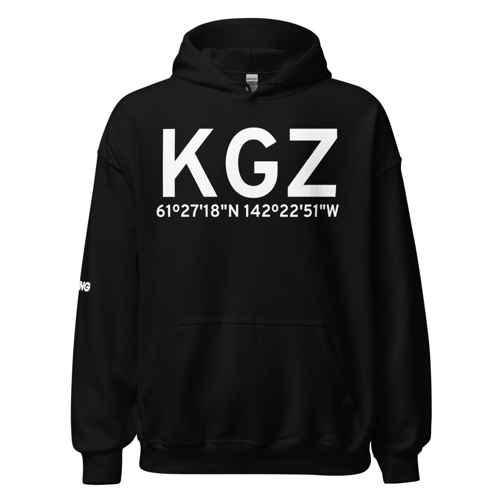 Glacier Creek (KGZ) Airport Hoodie Sweatshirt 