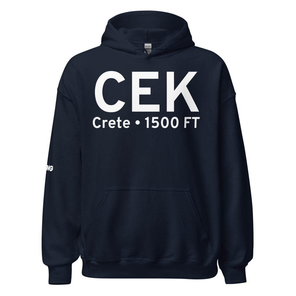 Crete (KCEK) Airport Hoodie Sweatshirt 