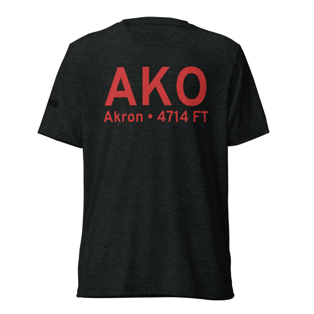 Akron (KAKO) Airport Tri-blend T-Shirt 
