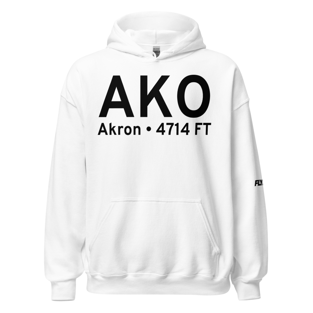 Akron (KAKO) Airport Hoodie Sweatshirt 