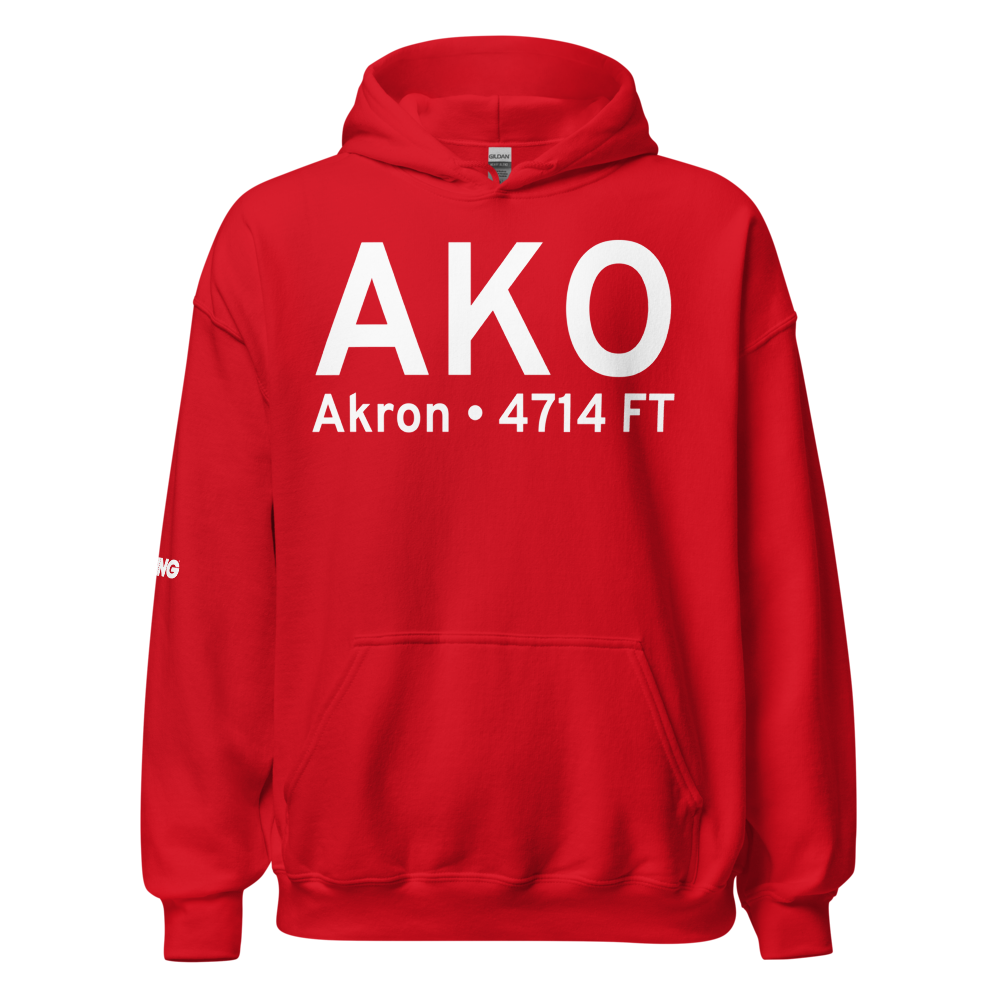 Akron (KAKO) Airport Hoodie Sweatshirt 