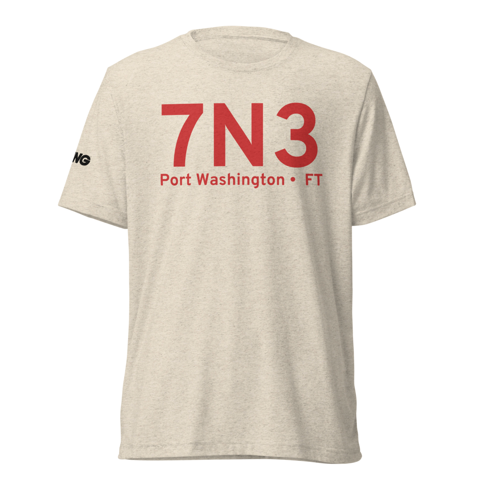 Port Washington (7N3) Airport Tri-blend T-Shirt 