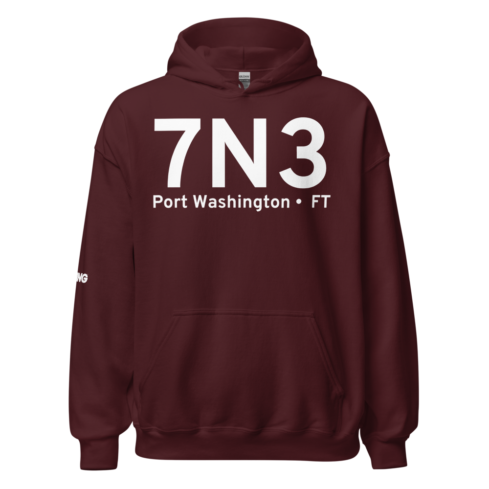 Port Washington (7N3) Airport Hoodie Sweatshirt 