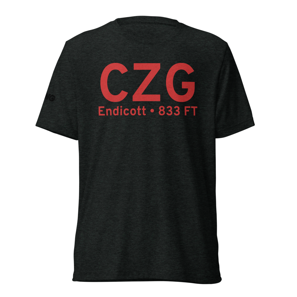 Endicott (KCZG) Airport Tri-blend T-Shirt 