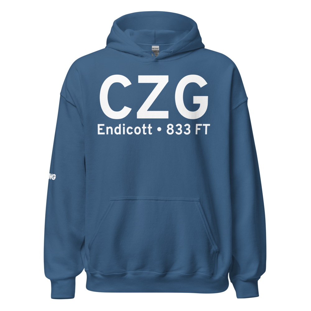 Endicott (KCZG) Airport Hoodie Sweatshirt 