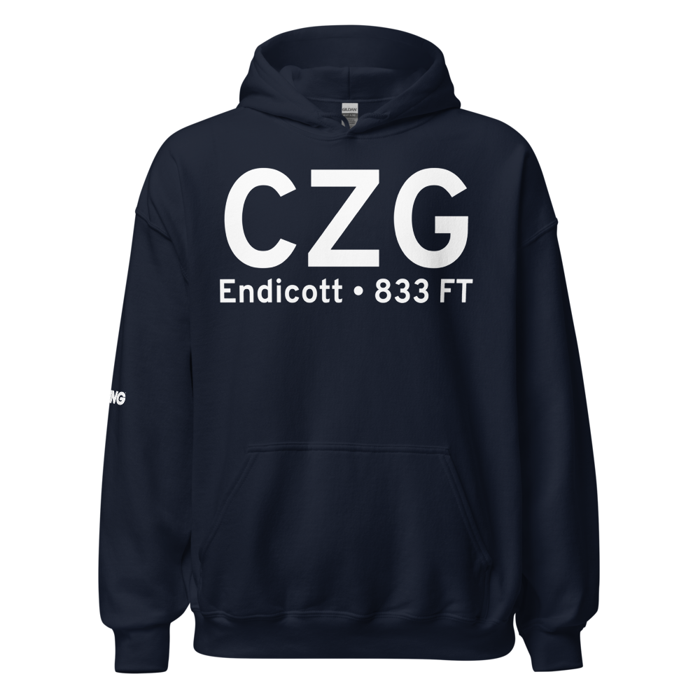 Endicott (KCZG) Airport Hoodie Sweatshirt 
