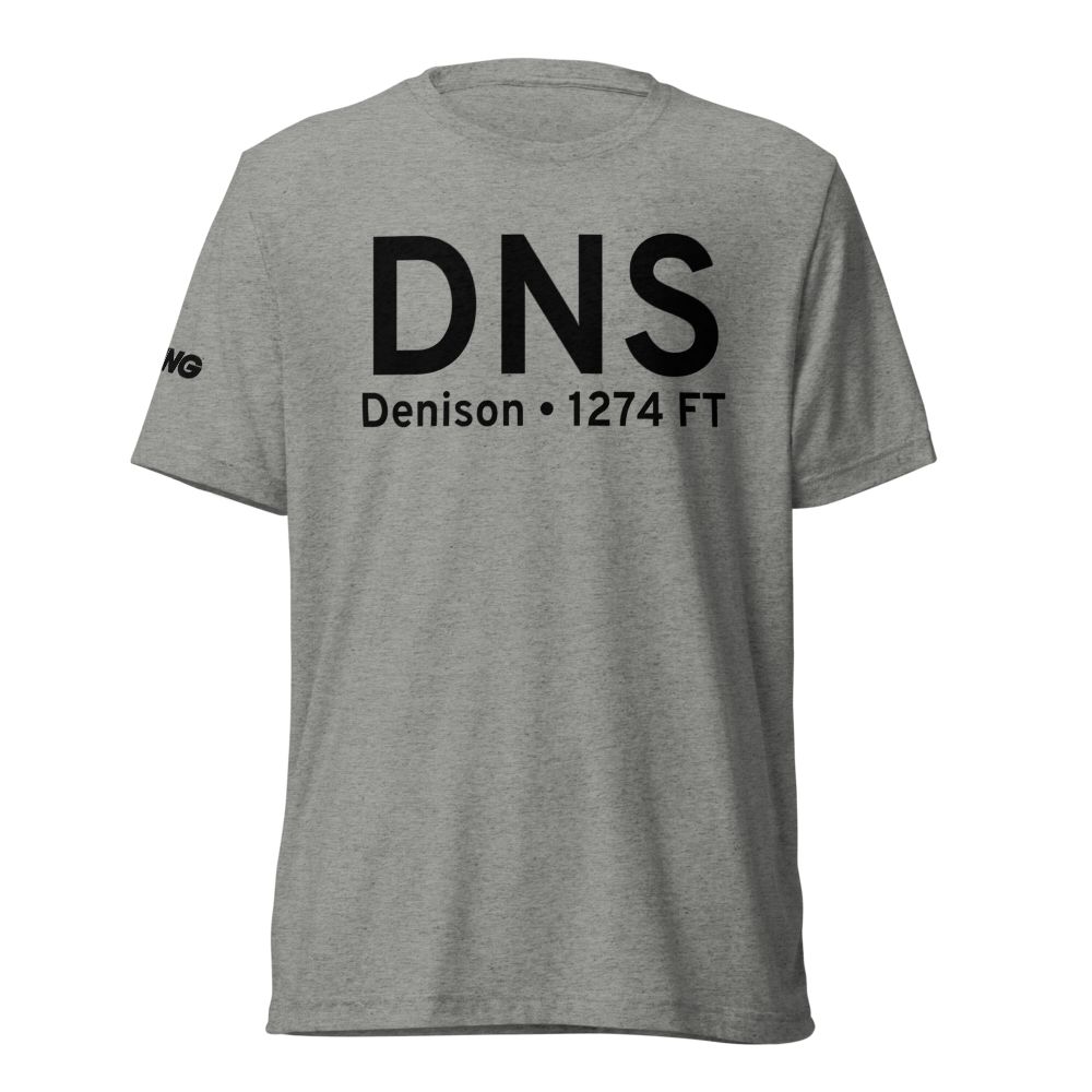 Denison (KDNS) Airport Tri-blend T-Shirt 