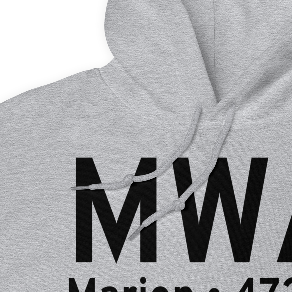 Marion (KMWA) Airport Hoodie Sweatshirt 