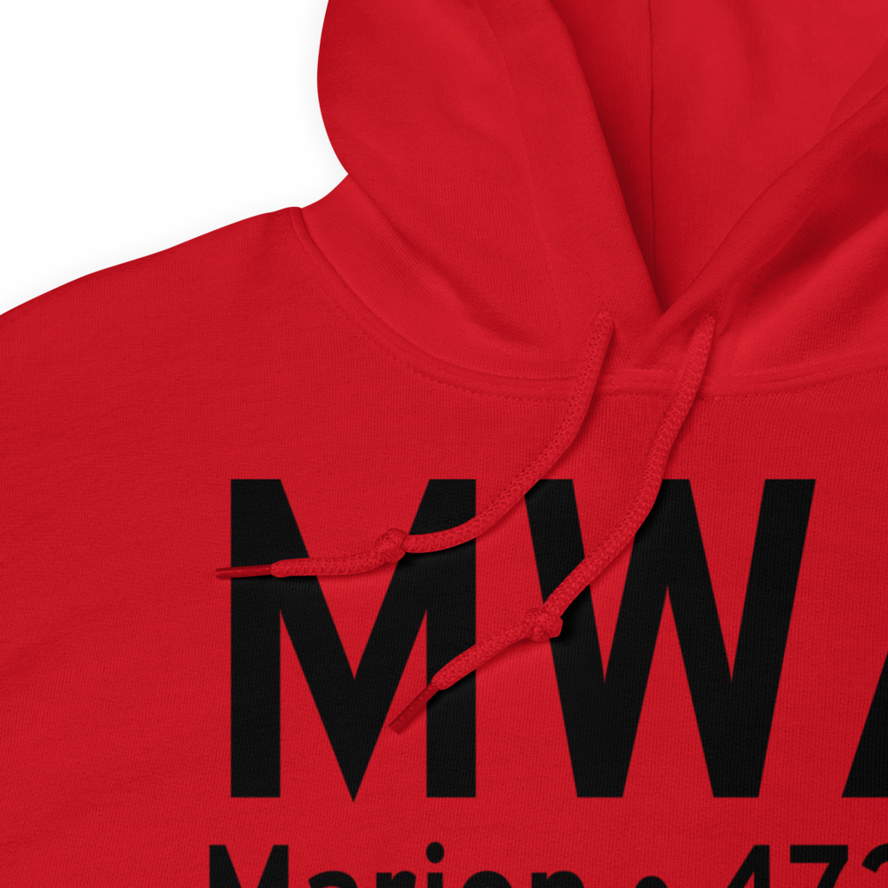 Marion (KMWA) Airport Hoodie Sweatshirt 