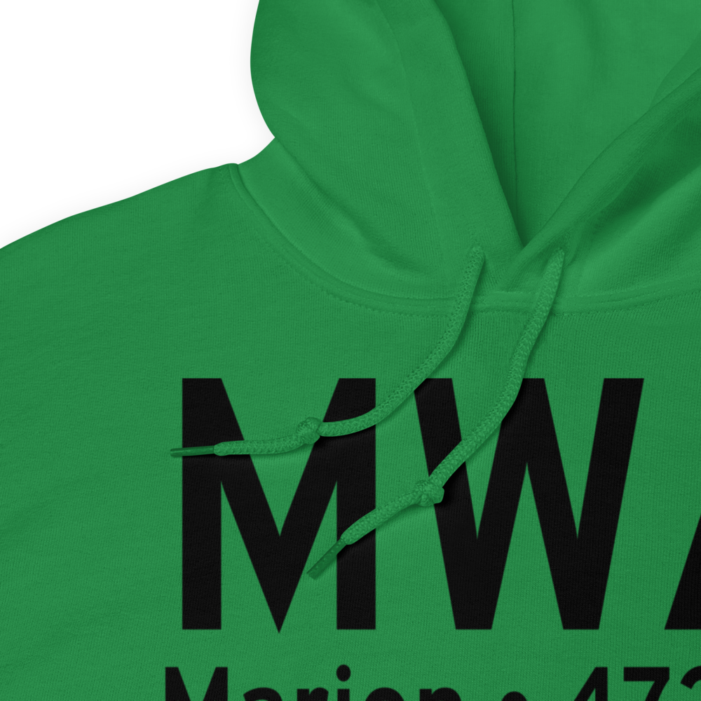 Marion (KMWA) Airport Hoodie Sweatshirt 