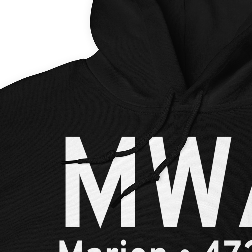 Marion (KMWA) Airport Hoodie Sweatshirt 