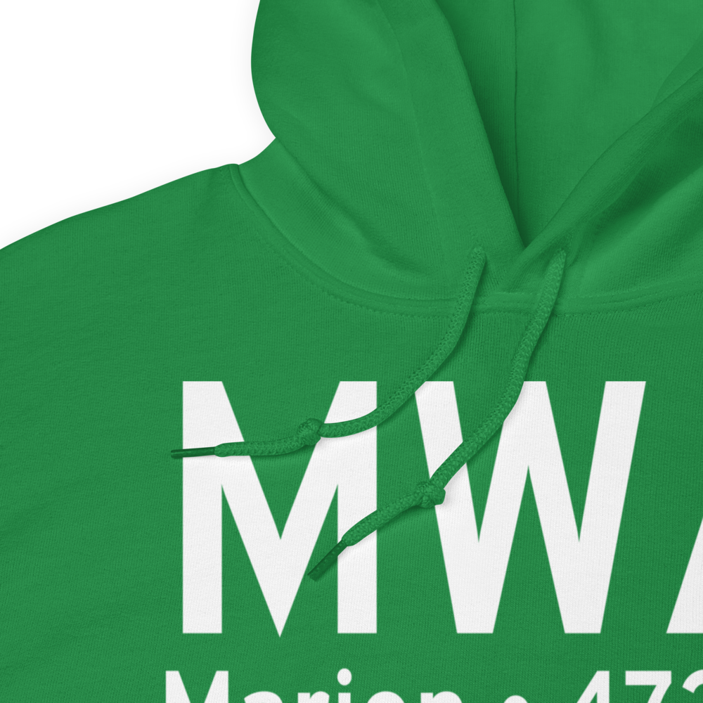 Marion (KMWA) Airport Hoodie Sweatshirt 