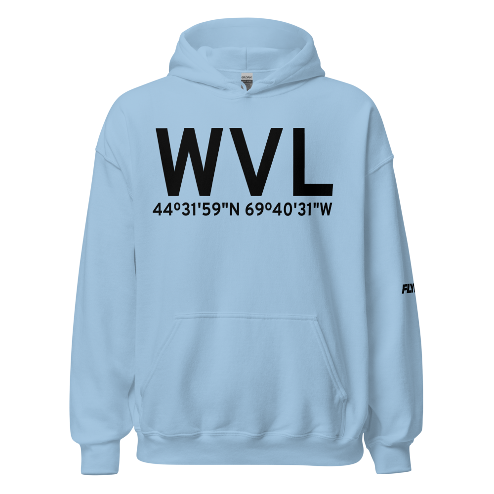 Waterville (KWVL) Airport Hoodie Sweatshirt 