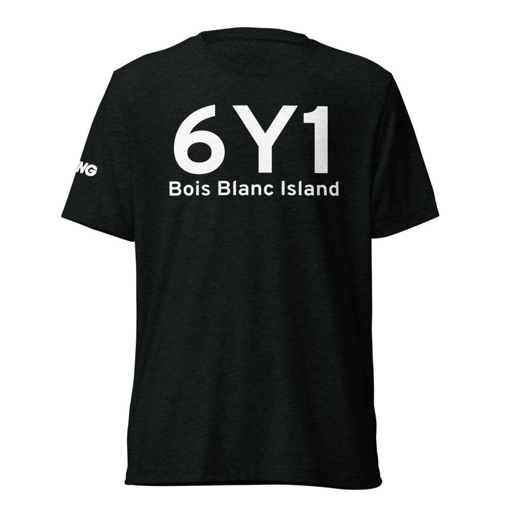 Bois Blanc Island (K6Y1) Airport Tri-blend T-Shirt 