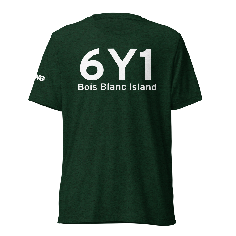 Bois Blanc Island (K6Y1) Airport Tri-blend T-Shirt 