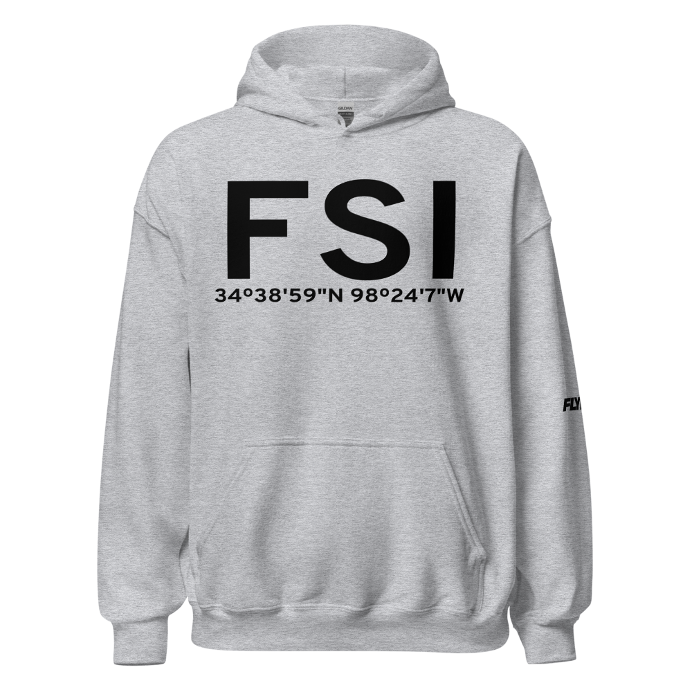 Fort Sill (KFSI) Airport Hoodie Sweatshirt 