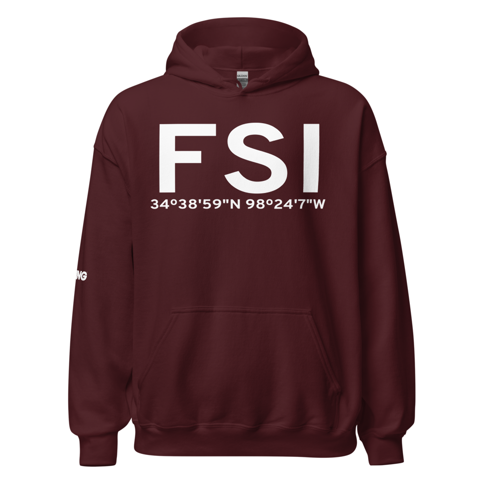 Fort Sill (KFSI) Airport Hoodie Sweatshirt 