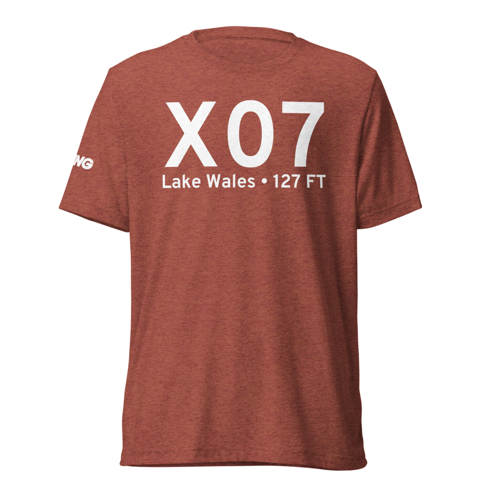 Lake Wales (KX07) Airport Tri-blend T-Shirt 