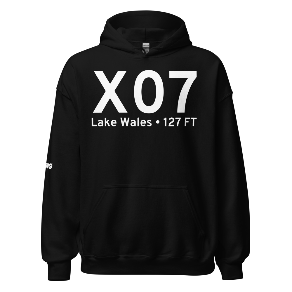 Lake Wales (KX07) Airport Hoodie Sweatshirt 