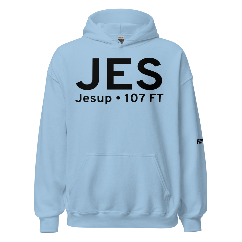 Jesup (KJES) Airport Hoodie Sweatshirt 