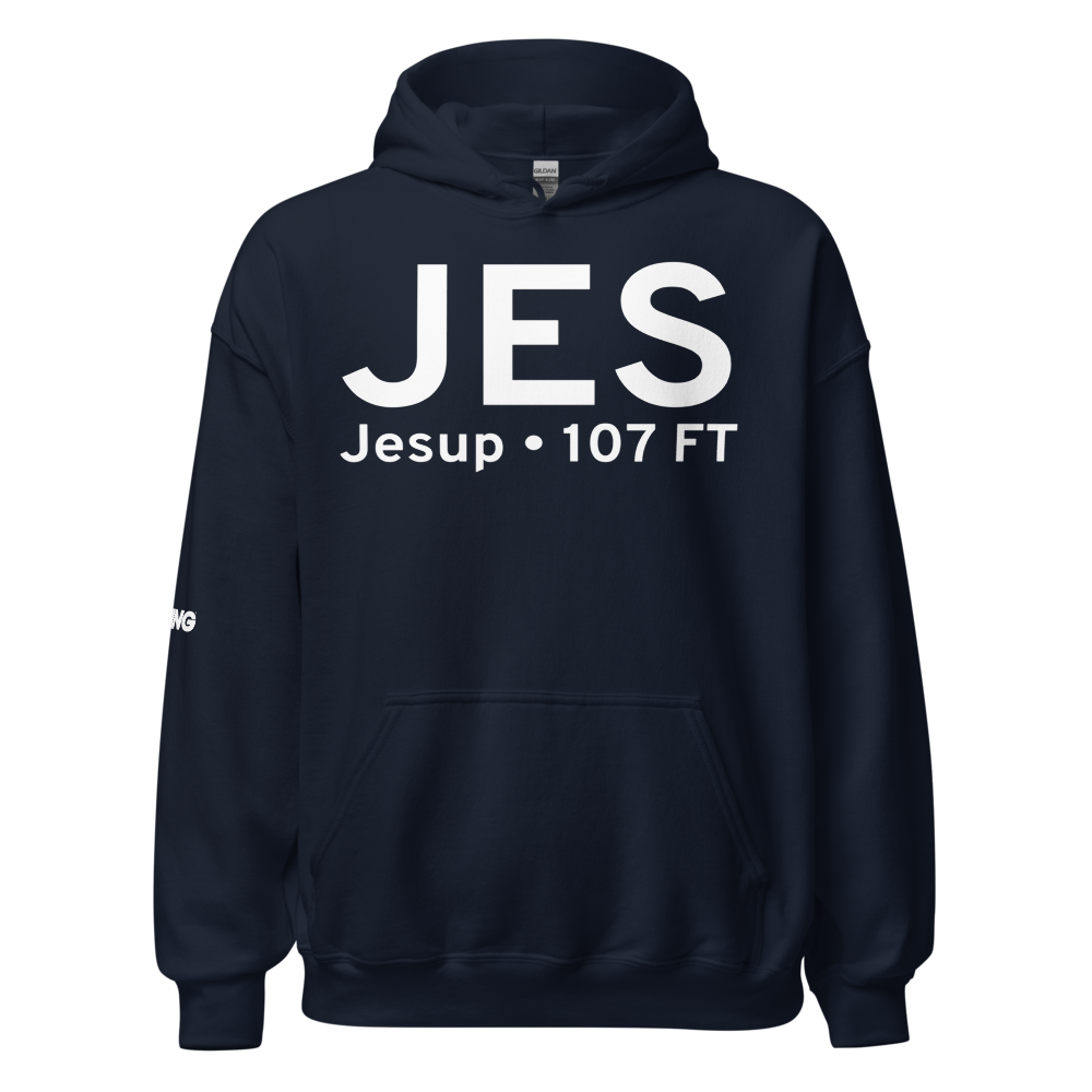 Jesup (KJES) Airport Hoodie Sweatshirt 