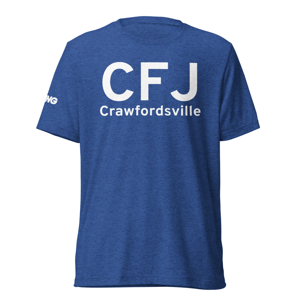 Crawfordsville (KCFJ) Airport Tri-blend T-Shirt 