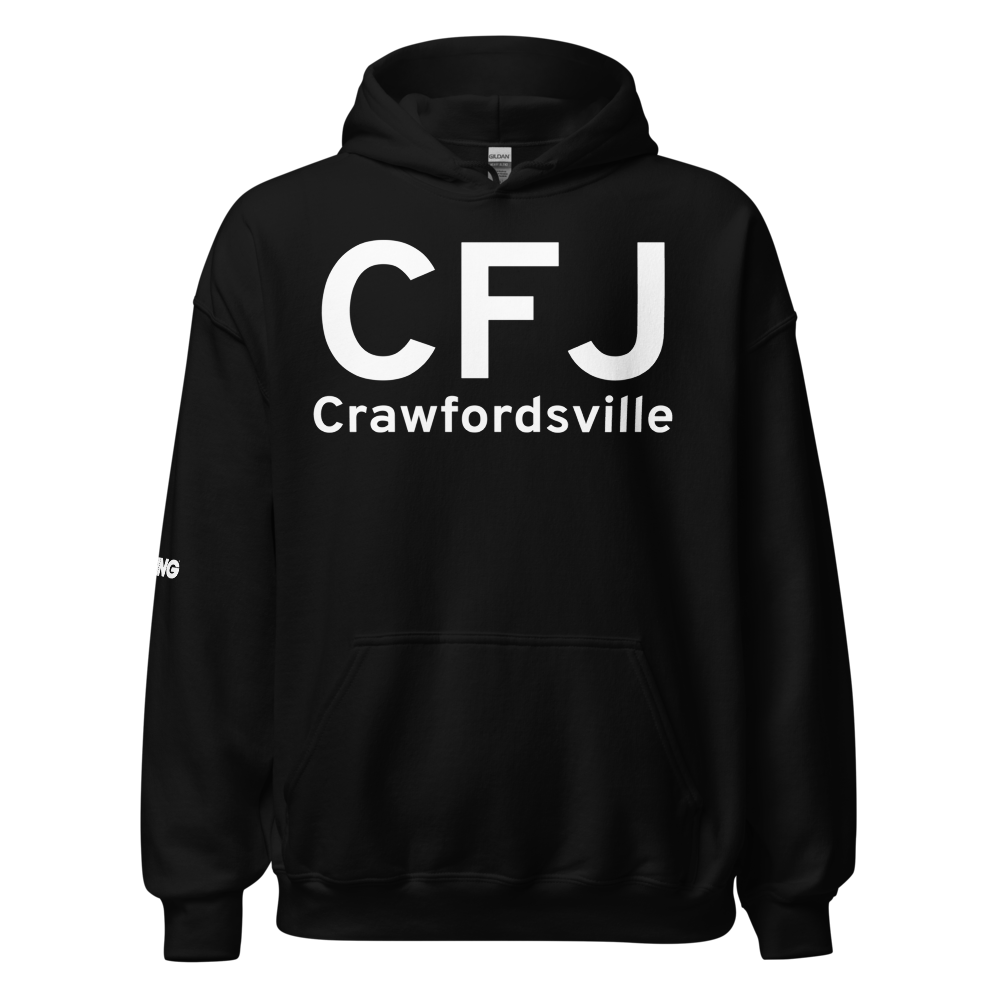 Crawfordsville (KCFJ) Airport Hoodie Sweatshirt 
