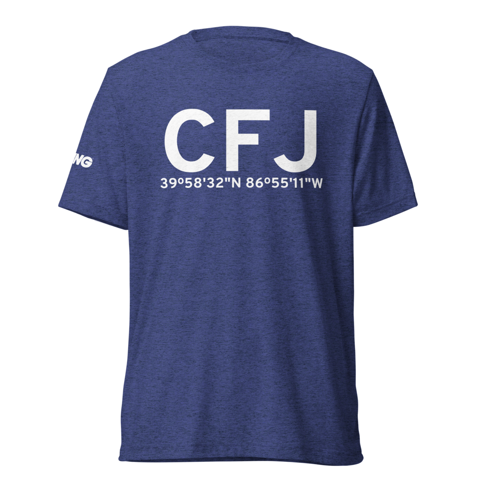 Crawfordsville (KCFJ) Airport Tri-blend T-Shirt 