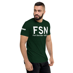 Fort Sheridan (FSN) Airport Tri-blend T-Shirt