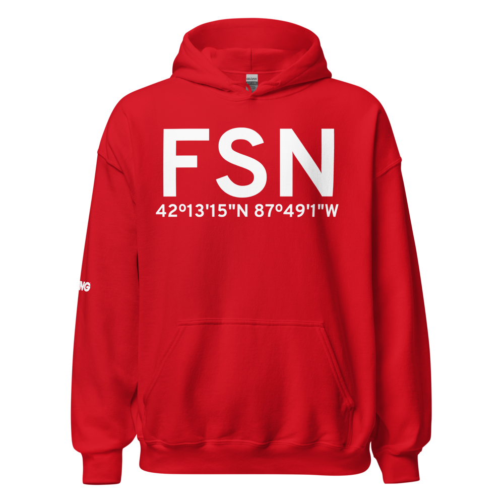 Fort Sheridan (FSN) Airport Hoodie Sweatshirt 