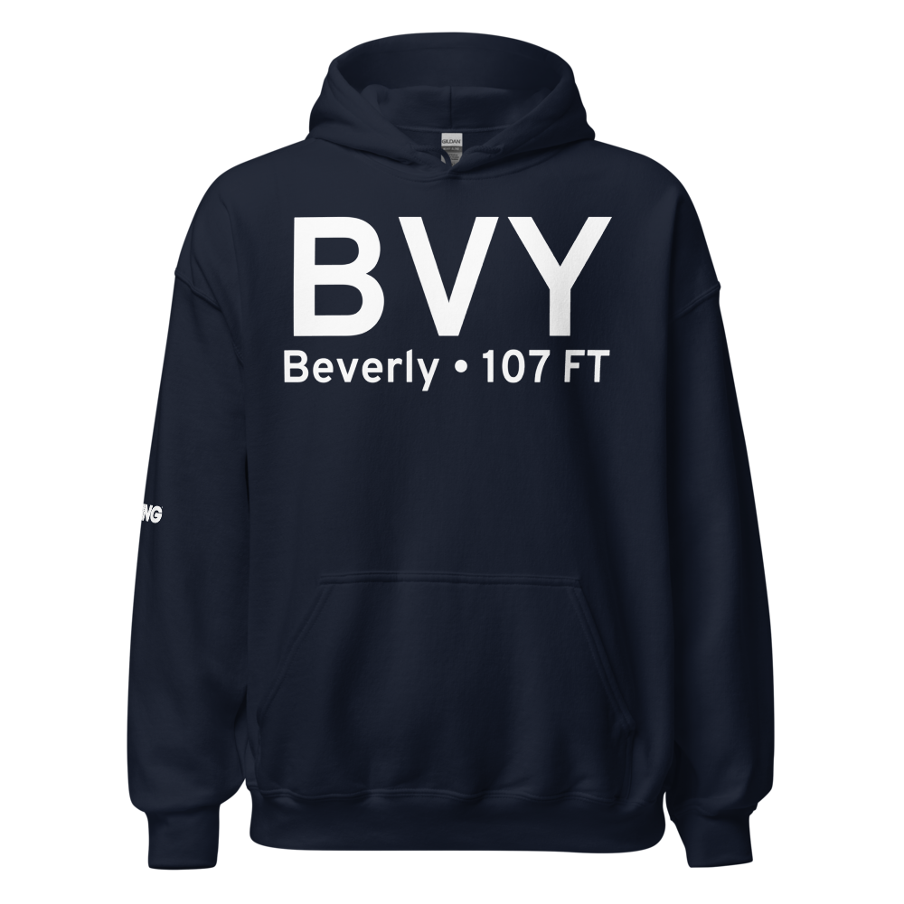 Beverly (KBVY) Airport Hoodie Sweatshirt 