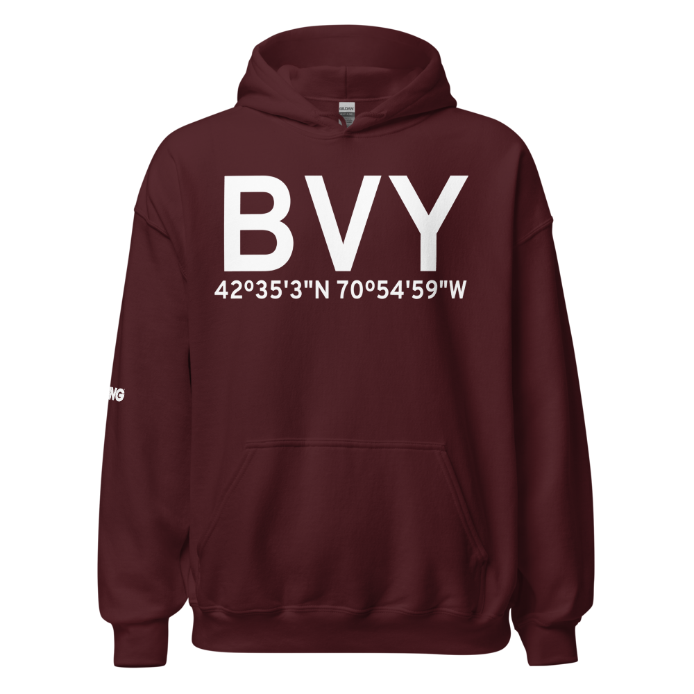 Beverly (KBVY) Airport Hoodie Sweatshirt 