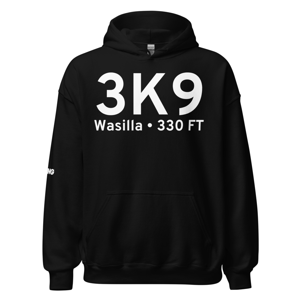 Wasilla (3K9) Airport Hoodie Sweatshirt 