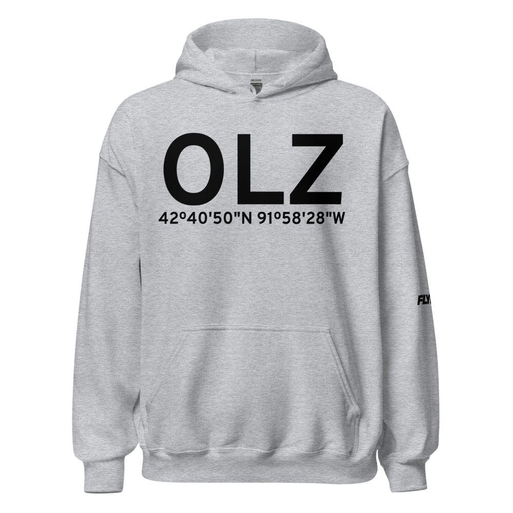 Oelwein (KOLZ) Airport Hoodie Sweatshirt 