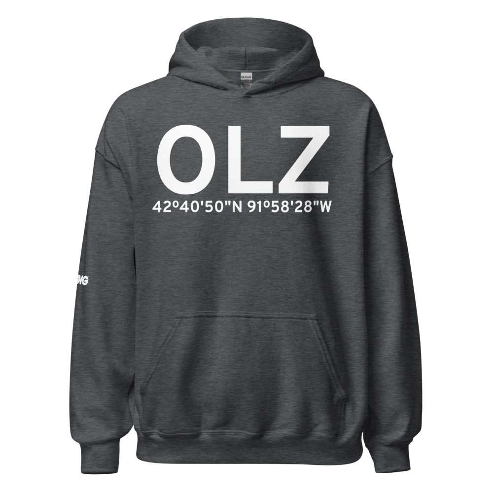 Oelwein (KOLZ) Airport Hoodie Sweatshirt 