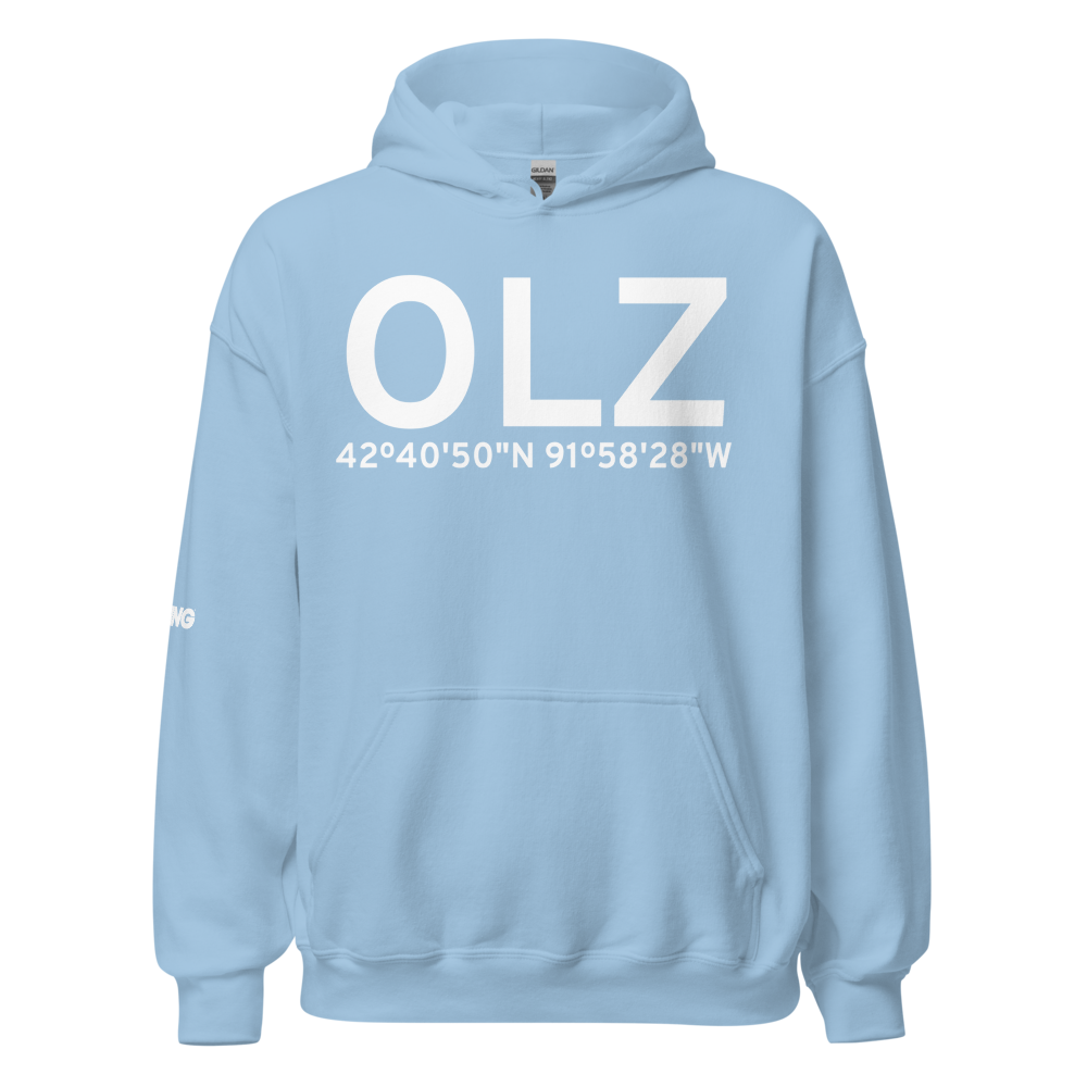 Oelwein (KOLZ) Airport Hoodie Sweatshirt 