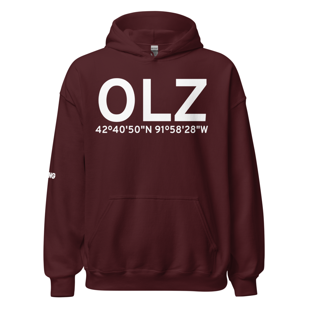 Oelwein (KOLZ) Airport Hoodie Sweatshirt 