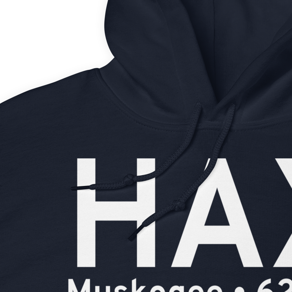 Muskogee (KHAX) Airport Hoodie Sweatshirt 