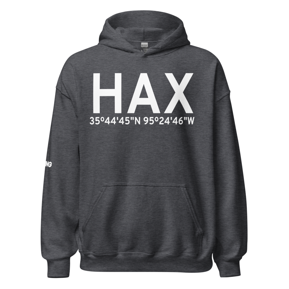 Muskogee (KHAX) Airport Hoodie Sweatshirt 
