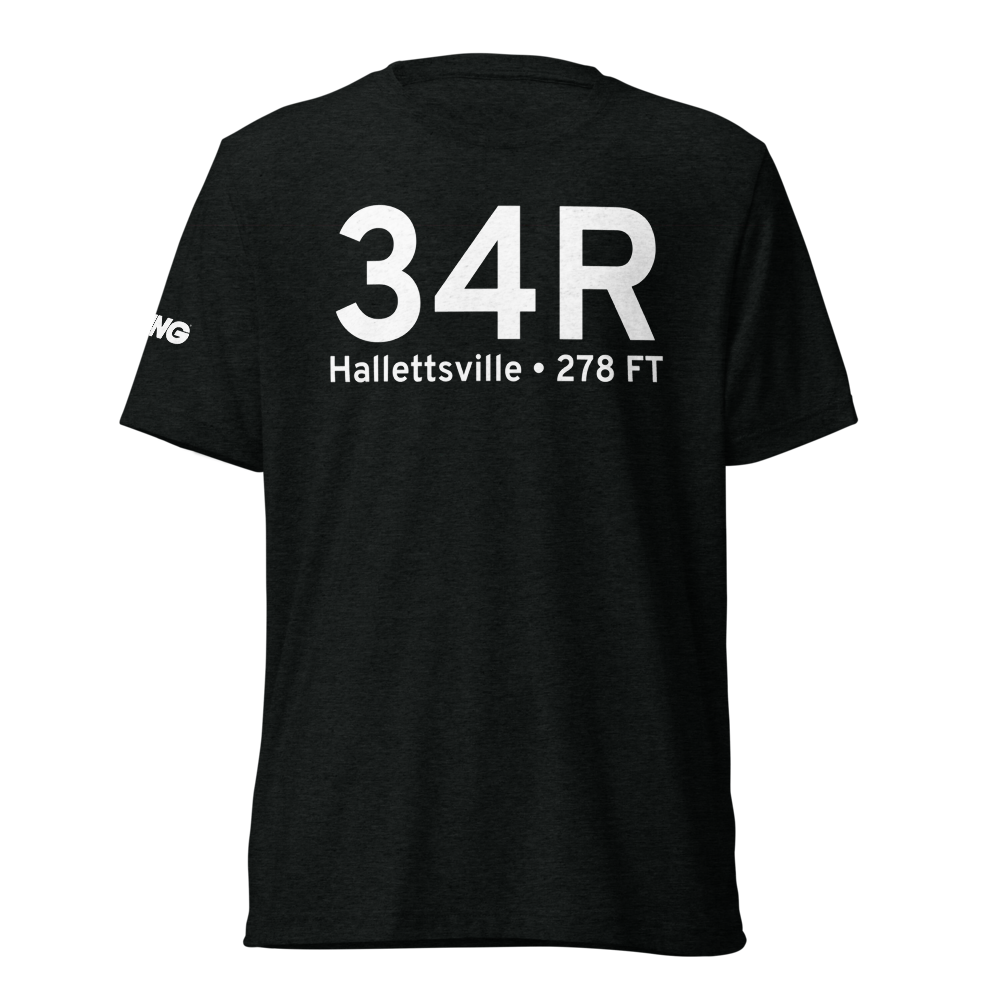 Hallettsville (K34R) Airport Tri-blend T-Shirt 
