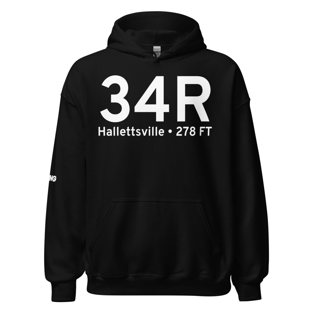 Hallettsville (K34R) Airport Hoodie Sweatshirt 