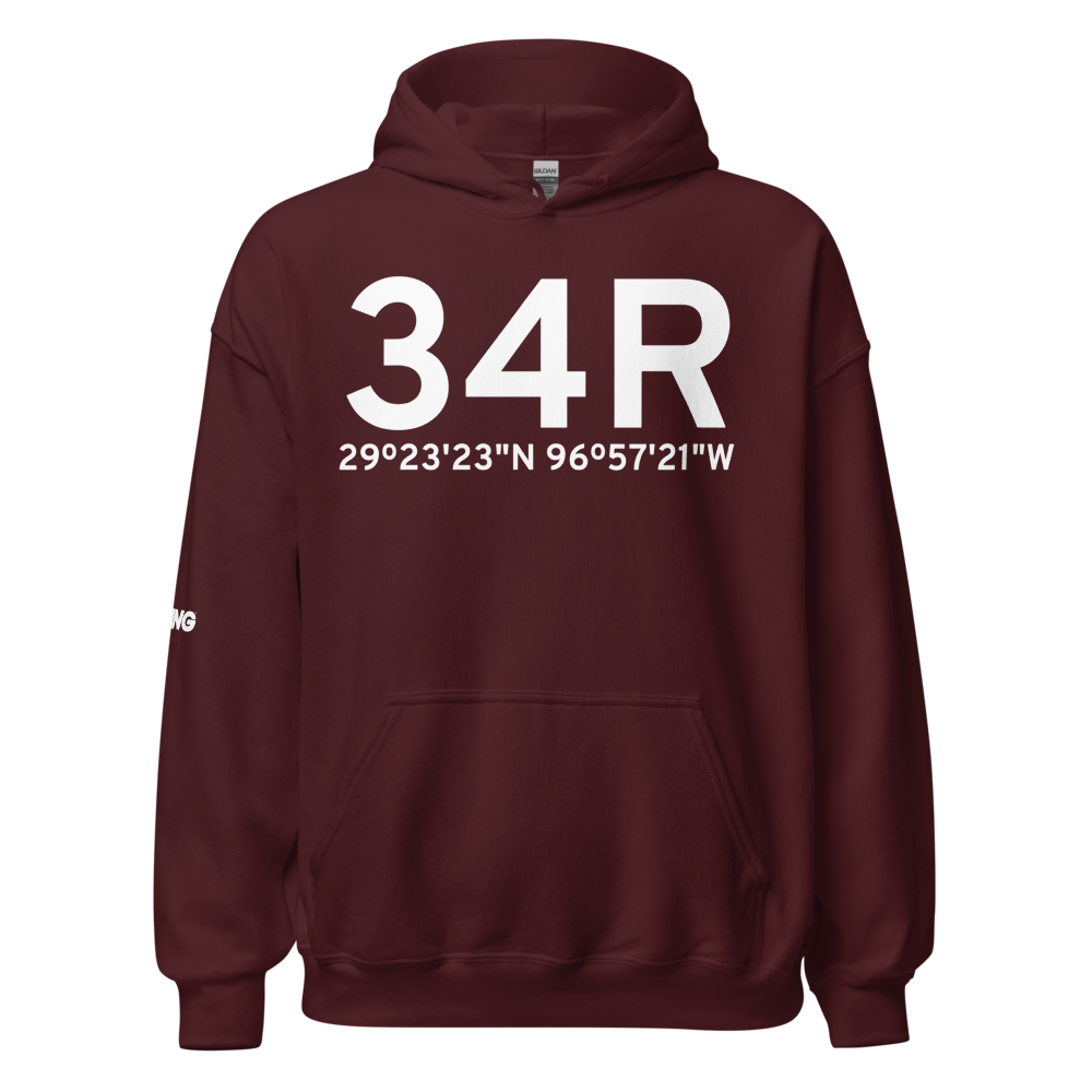 Hallettsville (K34R) Airport Hoodie Sweatshirt 