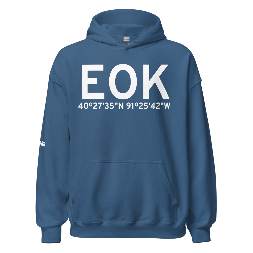 Keokuk (KEOK) Airport Hoodie Sweatshirt 