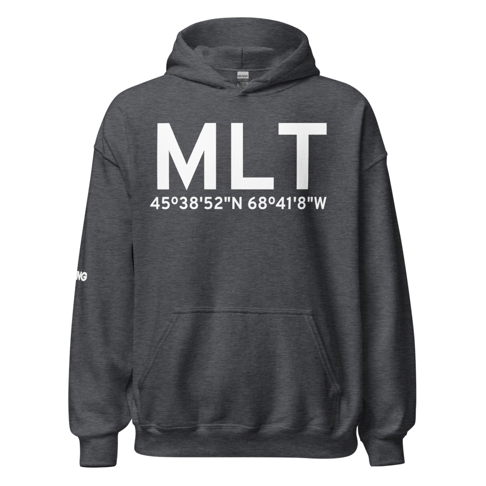 Millinocket (KMLT) Airport Hoodie Sweatshirt 